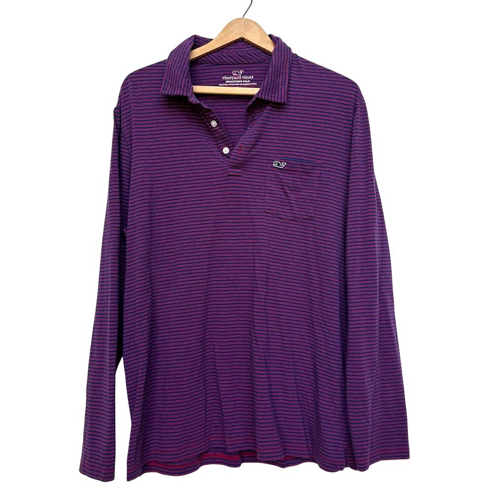 Vineyard Vines Edgartown Polo Long Sleeve Shirt - Size L